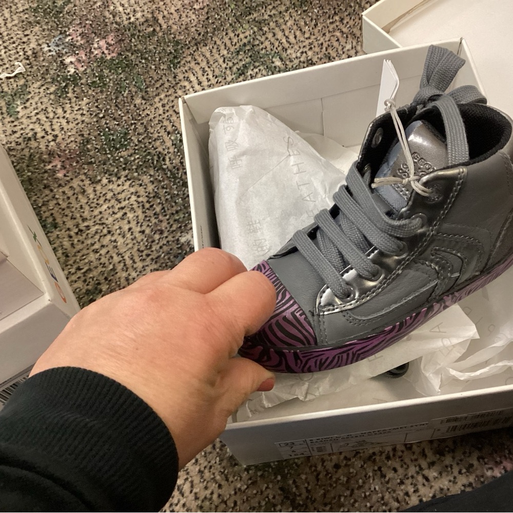Geox Kids Sneakers Gray and Purple